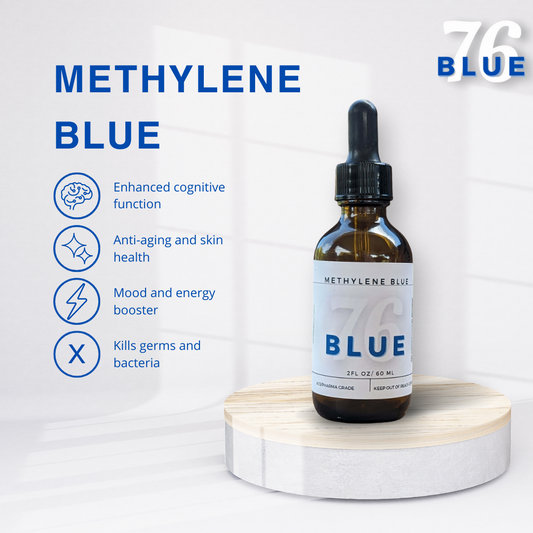 Methylene Blue 1% USP Pharmaceutical Grade | Ultra-Pure 60 mL (2.0 oz) Solution
