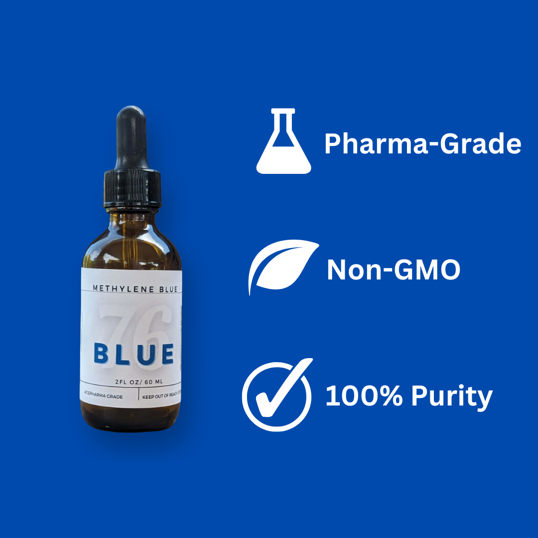 Methylene Blue 1% USP Pharmaceutical Grade | Ultra-Pure 120 mL (4.0 oz) Solution